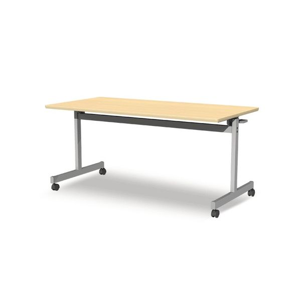 アイリスチトセ　フラップテーブルW型　シルクウッド 　幅1500×奥行900×高さ700mm　1台　（直送品）