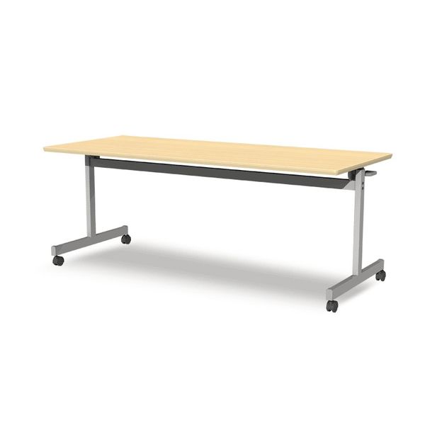 アイリスチトセ　フラップテーブルW型　シルクウッド　幅1800×奥行900×高さ700mm　1台　（直送品）