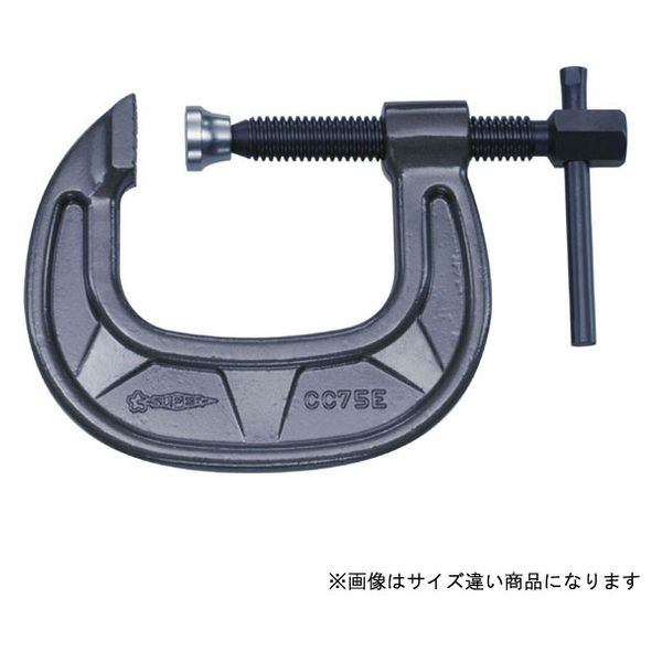 スーパーツール　シャコ万力（Ｃ型）１００ＭＭ　CC100E　1個　352ー8278　（直送品）