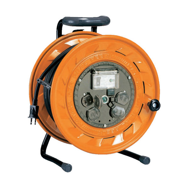 畑屋製作所 ハタヤ コードリール BR型 単相100V型ブレーカーリール 30m アース付 とび出しプラグ付 BS-301K 1台(1個)（直送品）