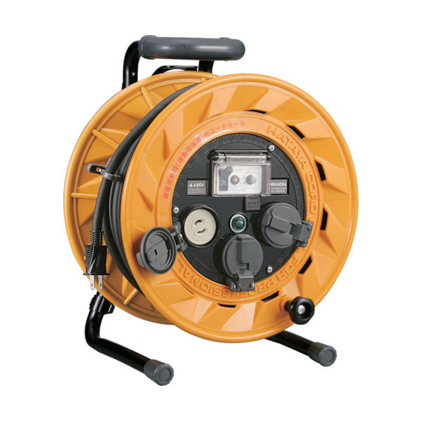 畑屋製作所 ハタヤ コードリール BR型 単相100V型ブレーカーリール 30m(抜止め) BR-301 1台 106-3146（直送品）