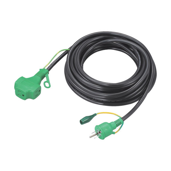 トラスコ中山 TRUSCO トリプルポッキン延長コード 10m 黒 TPVS-10E BK 1本 256-2740（直送品）