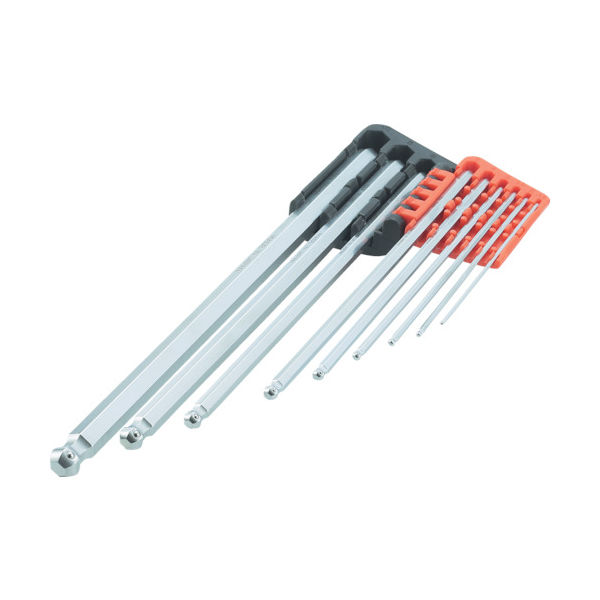 トラスコ中山 TRUSCO ロングボールトーションレンチ 9本組 TTV-9S 1セット 301-9101（直送品）