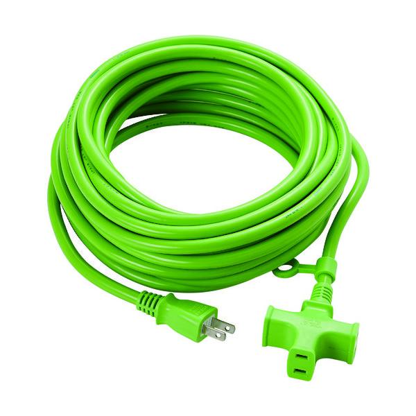 トラスコ中山 TRUSCO 3個口ソフトタイプ延長コード グリーン TKC15-103PSGN 1本 326-5846（直送品）