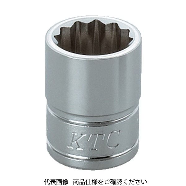 京都機械工具 KTC 9.5sq.ソケット(十二角) 対辺寸法22mm 差込角9.5mm 全長28mm B3-22W 1個 307-3912（直送品）