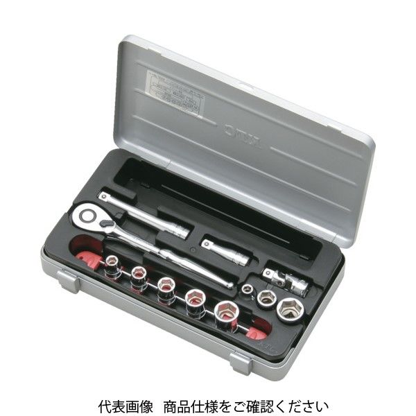 京都機械工具(KTC) 9.5mm (3/8インチ) ディープソケット レンチセット