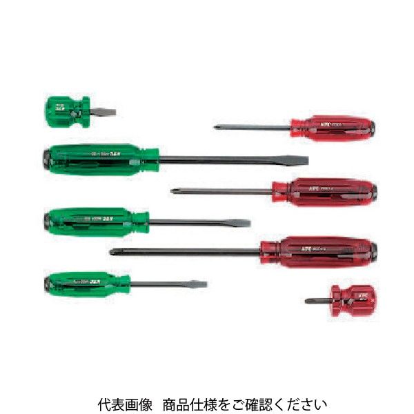 京都機械工具 KTC 樹脂柄ドライバセット貫通タイプ(8本組) 先端マグネット付き PMD18 1セット 373-7268（直送品）