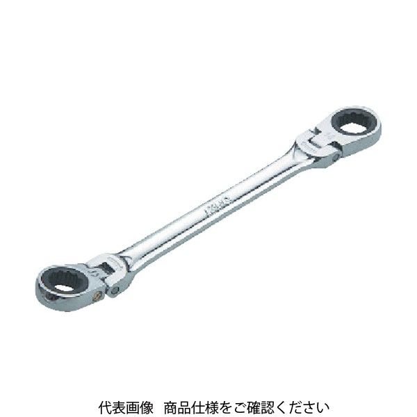 京都機械工具 ラチェットめがねレンチ(両頭型首振りタイプ) 対辺寸法13 