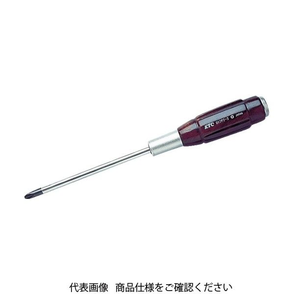 京都機械工具 KTC 木柄ドライバ クロス貫通タイプ 刃先No.1 軸長75mm D12P2-1 1本(1個) 373-3505（直送品）