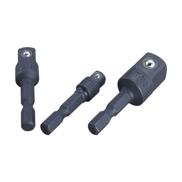 TONE 充電式電動ドリル用ソケットアダプター(電動工具用) 6.35mm 全長46mm 2BSA-08 1個 323-1054（直送品）