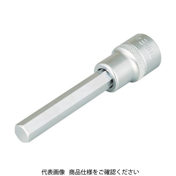 TONE ロングヘキサゴンソケット 対辺寸法8mm 全長100mm 4H-08L 1個 119-7801（直送品）