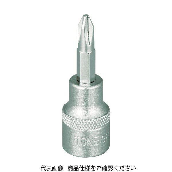 TONE ドライバービットソケット (+)No.2 差込角9.5mm 3H-P2 1個 119-7355（直送品）