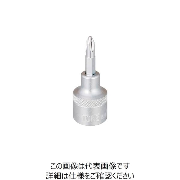 TONE ドライバービットソケット (+)No.3 差込角12.7mm 全長57mm 4H-P3 1個 369-6693（直送品）