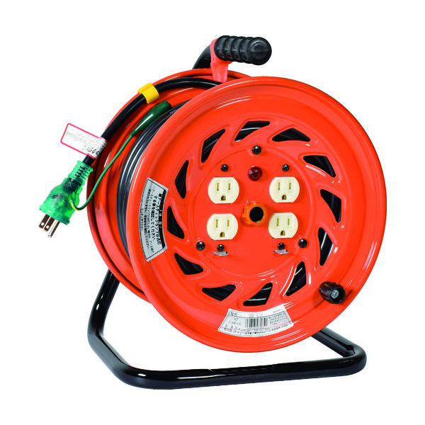 日動工業 NICHIDO 特殊機能付電工ドラム アースチェックリール アース付 30m GNF-E34 1台 209-8792（直送品）