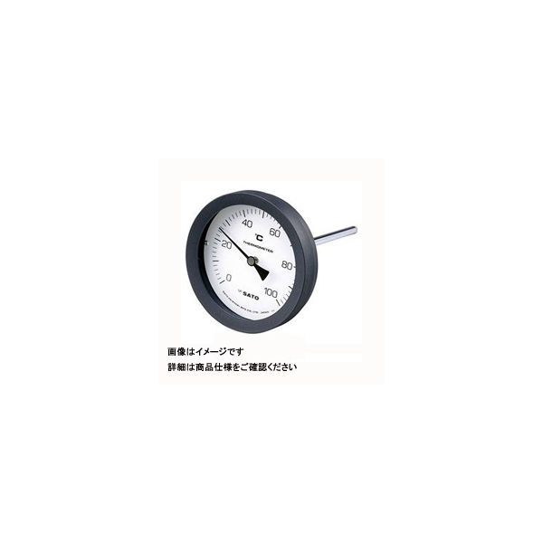 佐藤計量器製作所 バイメタル温度計 BMーTー100P (0/200°C、 L=100mm、 R(PT) 1/2) 2080-24 1個（直送品）