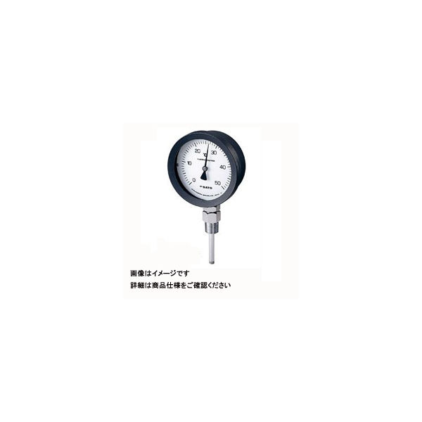 佐藤計量器製作所 バイメタル温度計 BM-S-100P （0/200℃、 L＝100mm、 R（PT） 1/2） 2085-24 1個（直送品）