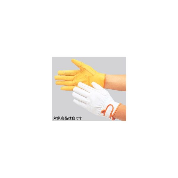 おたふく手袋 高級牛革強化当革付手袋マジック 白 M 424-M 1セット(10双)（直送品）