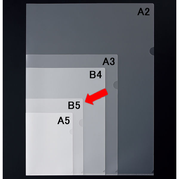 アスクル　クリアホルダー　B5　1袋（10枚）　再生　ファイル  オリジナル