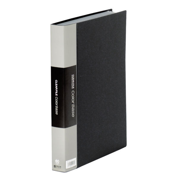 キングジム　クリアーファイルカラーベース　A4タテ60ポケット　307×242×35mm　黒　スーパー業務用パック　1パック（30冊入）