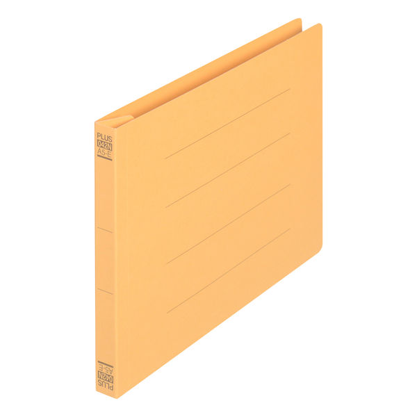 プラス　フラットファイル樹脂製とじ具　A5ヨコ　イエロー　No.042N　100冊