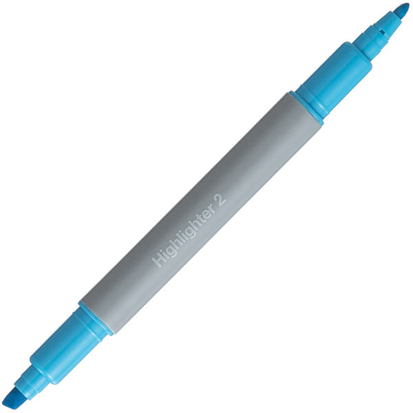 アスクル　蛍光ペン　ツインタイプ　ブルー　青　10本　蛍光マーカー オリジナル