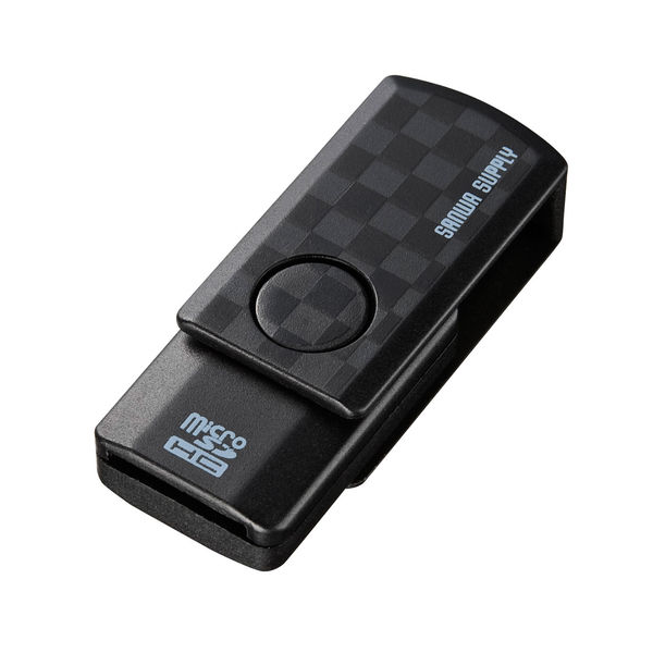 サンワサプライ microSDカードリーダー ADR-MCU2SWBK（直送品）