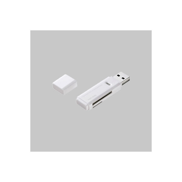サンワサプライ USB2.0カードリーダー ADR-MSDU2W（直送品）