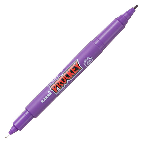 プロッキー 水性ペン 細・極細ツイン 紫 三菱鉛筆 uni