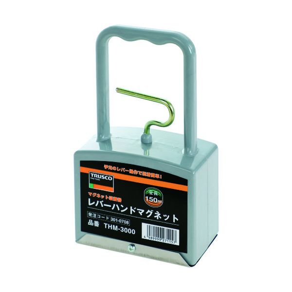 トラスコ中山 TRUSCO ハンドマグネット 吸着力29.4N 86X50X15 THM-3000 1個 301-0708（直送品）