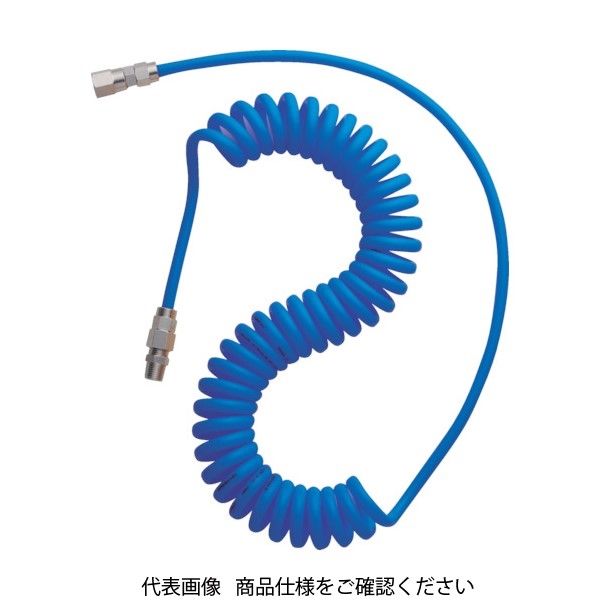 トラスコ中山 TRUSCO ウレタンコイルホース 8.0m ブルー TUNA-10 1本 279-5779（直送品）