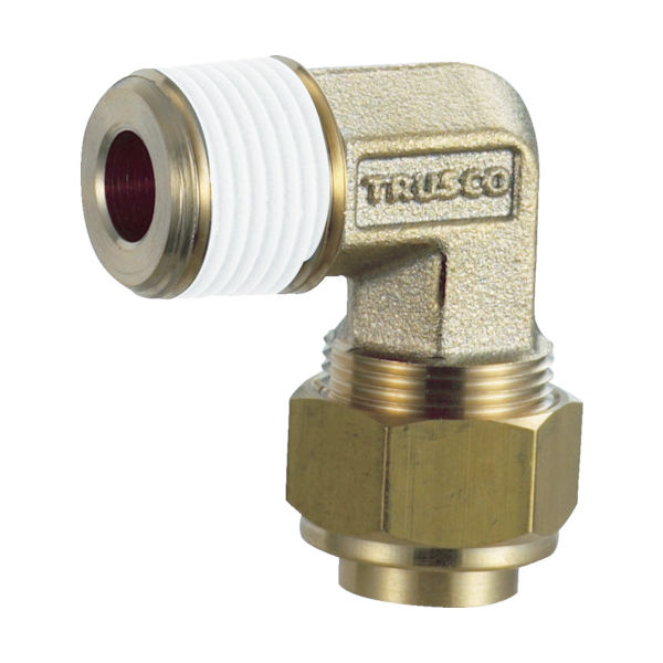 トラスコ中山 TRUSCO 配管継手 クイックシール継手 インサートレスエルボ φ6 呼びR1/4 TSA-6-02L 1個（直送品）