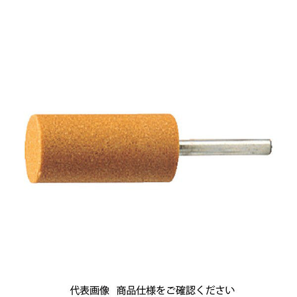 トラスコ中山 TRUSCO 軸付砥石WA 円筒型 Φ13X幅16X軸6 #60 10本入 MO-341P 1パック(10本)（直送品）