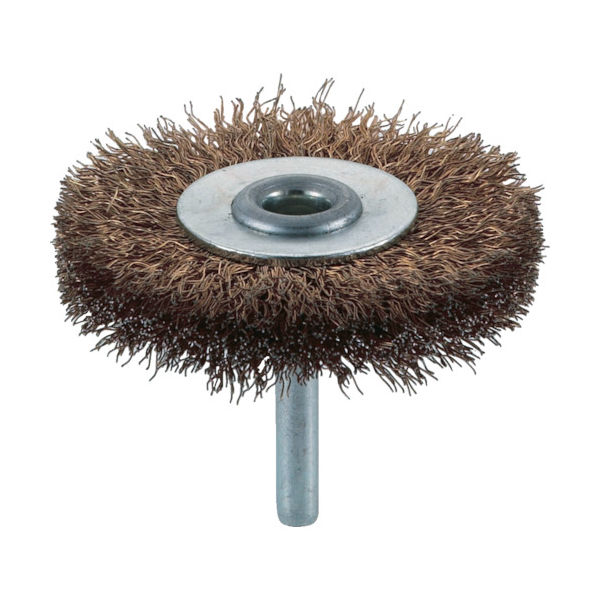 トラスコ中山 TRUSCO 軸付ホイールブラシ φ65X軸6 真鍮メッキ鋼線 線径0.25 TB-6231 1個 259-0131（直送品）