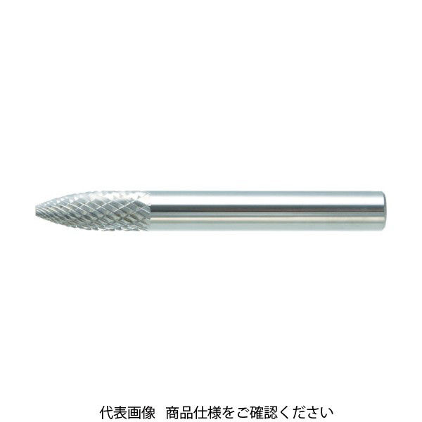 トラスコ中山 TRUSCO 超硬バー トンガリ型 Φ8X刃長19X軸6 ダブルカット TB4C080 1本 384-0506（直送品）