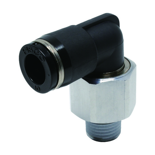 日本ピスコ ピスコ ロータリジョイント エルボチューブ10ネジR1/4 RL10-02 1個 378-2816（直送品）