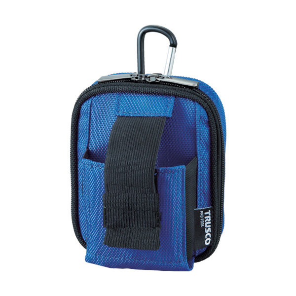 トラスコ中山 TRUSCO コンパクトツールケースワイド 2ポケット ブルー TCTC1803W-BL 1個 392-6281（直送品）
