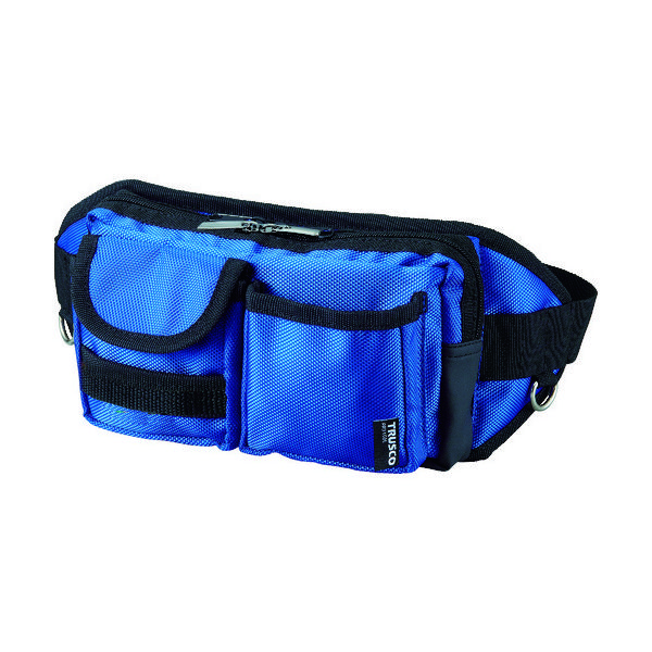 トラスコ中山 TRUSCO ウエストポーチ 2ポケット ブルー TC-WDP-BL 1個 392-6940（直送品）