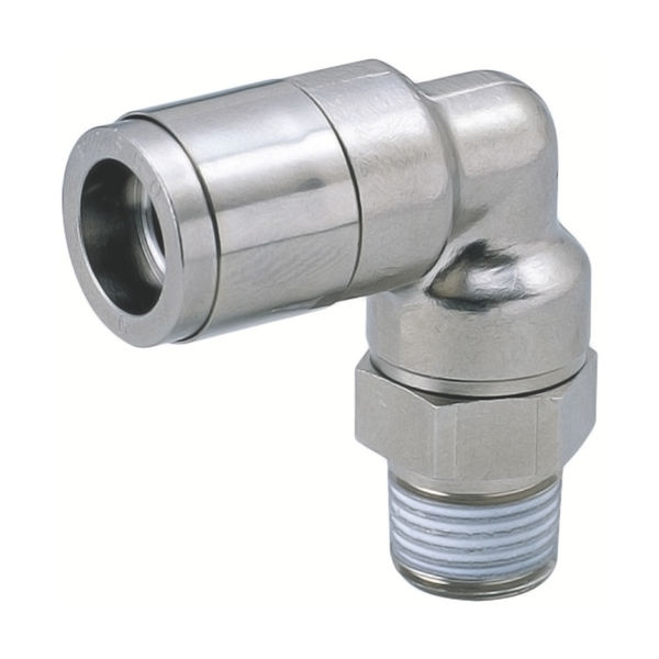 日本ピスコ PISCO チューブフィッティング ブラスエルボ チューブ8 ネジR1/4 ゴムHNBR KL8-02 1個 378-1275（直送品）