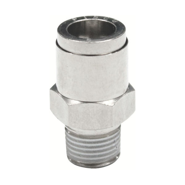 日本ピスコ PISCO チューブフィッティング ブラスストレート チューブ8 ネジR1/4 ゴムHNBR KC8-02 1個（直送品）