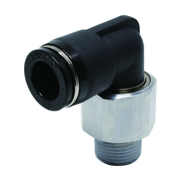 日本ピスコ ピスコ ロータリジョイント エルボ チューブ12 接続口径R3/8 RL12-03 1個 378-2841（直送品）