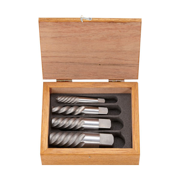 トラスコ中山 TRUSCO エキストラクターセット ラセン型 4本組 木箱入 EXS-1818 1セット 231-9420（直送品）