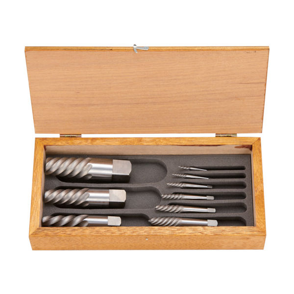 トラスコ中山 TRUSCO エキストラクターセット ラセン型 9本組 木箱入 EXS-1825 1セット 231-9501（直送品）