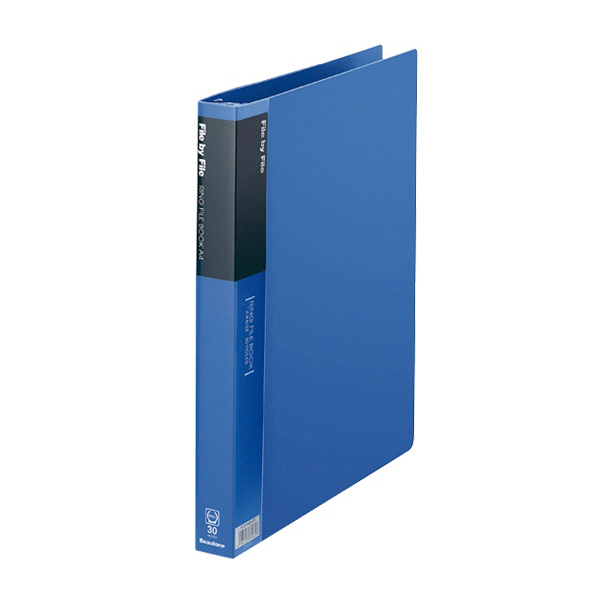 ビュートン　リングファイルブック　A4タテ　背幅32mm　ブルー