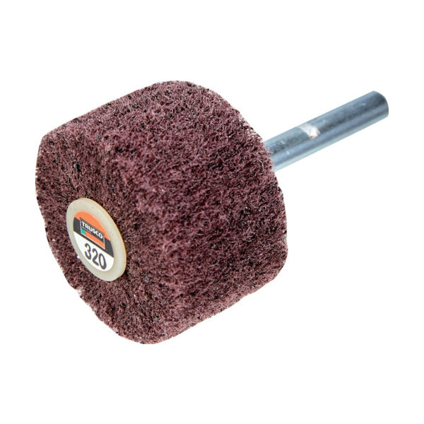 トラスコ中山 TRUSCO ナイロン軸付ホイール 外径40×厚み25×軸6 320♯ (5個入) UFN425-320 1箱(5個)（直送品）