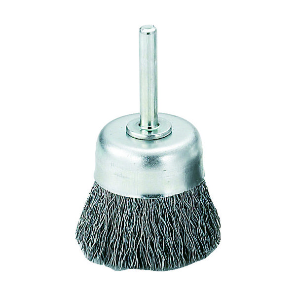 軸付カップブラシ ワイヤ鋼線