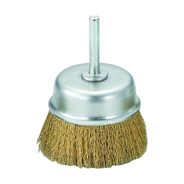 トラスコ中山 TRUSCO 軸付カップブラシ φ65X軸6 真鍮 線径0.15 TB-6634 1個 258-9958（直送品）