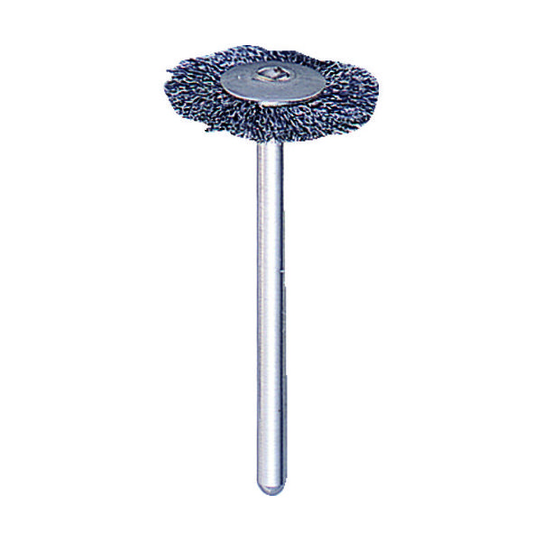 トラスコ中山 TRUSCO 平型ブラシ 硬鋼線 線0.12X外径Φ20X軸Φ3 203H-2 1本(1個) 216-7603（直送品）