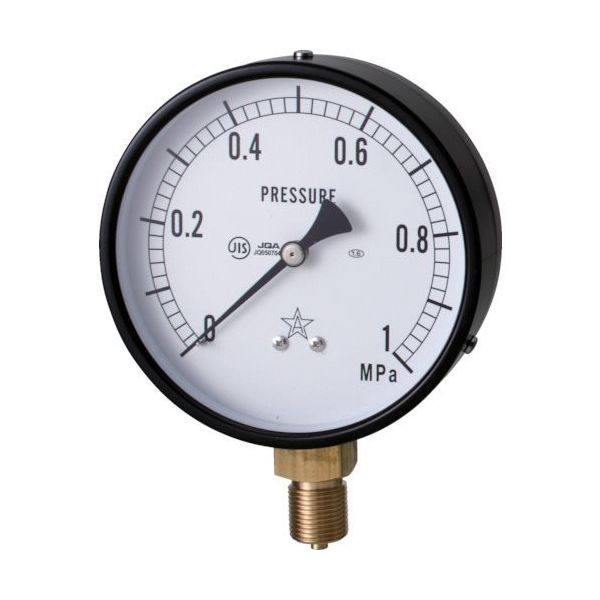 右下精器製造 右下 一般圧力計(A枠立型・φ75) 圧力レンジ0~1.60MPa G311-211-M-1.6MP 1個 325-9668（直送品）