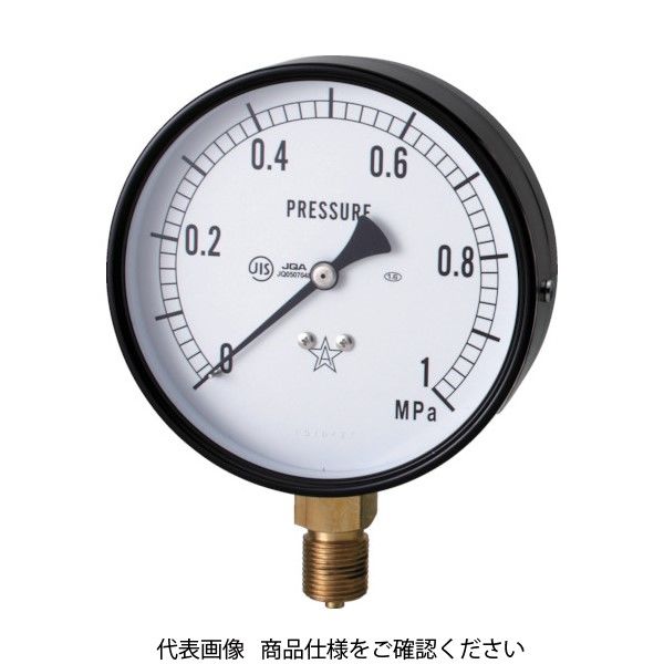 右下精器製造 右下 スター (圧力計)(A枠立型・φ75) 圧力レンジ0.0~2.00MPa S-31-2MP 1個 321-4079（直送品）