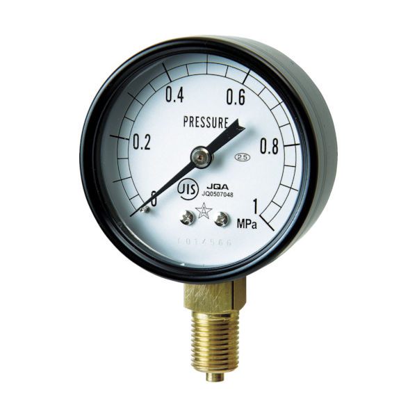 右下精器製造 右下 スター (圧力計)(A枠立型・φ60) 圧力レンジ0.0~0.16MPa S-21-0.16MP 1個 321-3820（直送品）